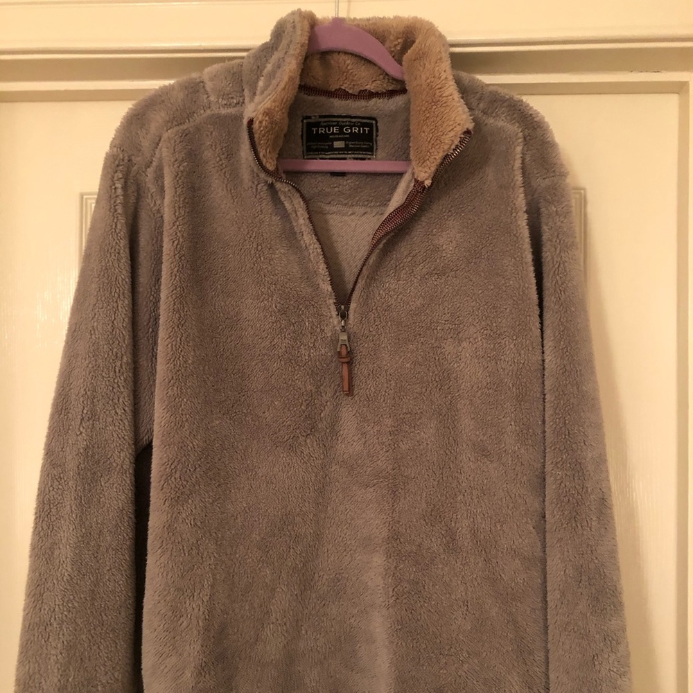 TRUE GRIT MENS GREY PULLOVER